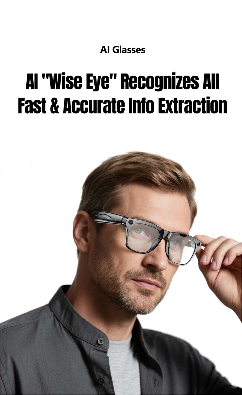 2026 New 6K HD Color Changing AI Smart Glasses Chat GPT 100MP Camera Bluetooth Call Voice Assistant Control Motorcycle Goggles