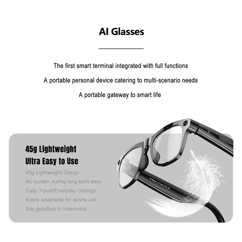 2026 New 6K HD Color Changing AI Smart Glasses Chat GPT 100MP Camera Bluetooth Call Voice Assistant Control Motorcycle Goggles