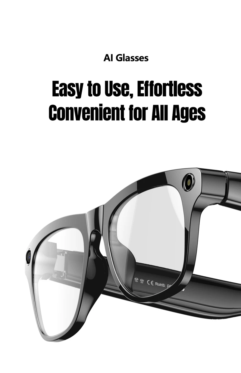 2026 New 6K HD Color Changing AI Smart Glasses Chat GPT 100MP Camera Bluetooth Call Voice Assistant Control Motorcycle Goggles