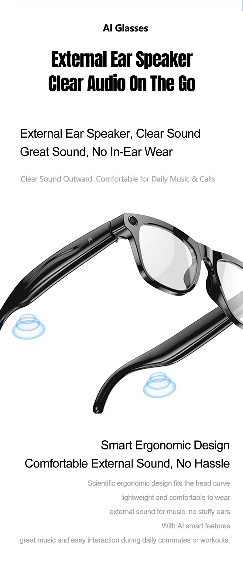 2026 New 6K HD Color Changing AI Smart Glasses Chat GPT 100MP Camera Bluetooth Call Voice Assistant Control Motorcycle Goggles