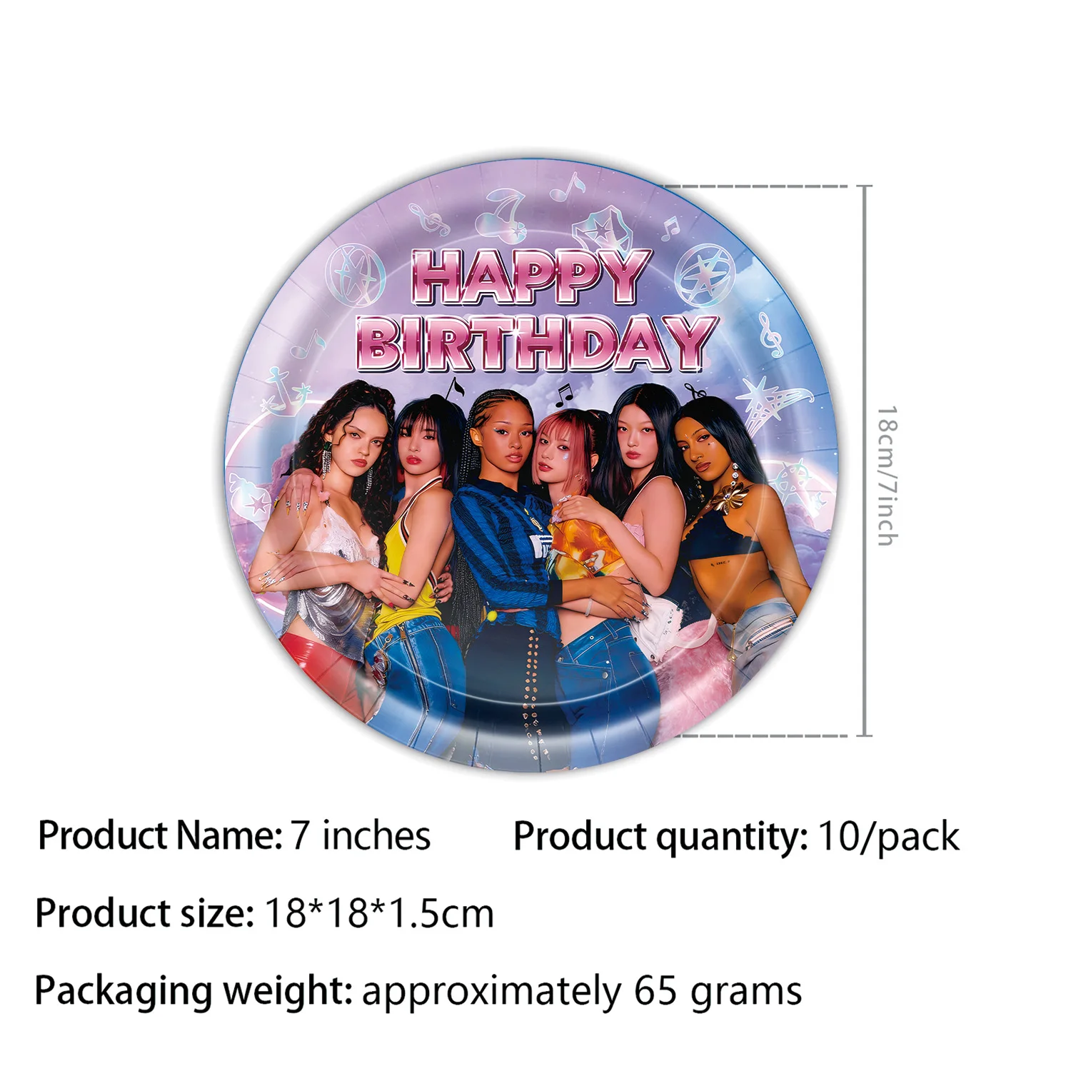 KPOP GIRL KATSEYE Party Decorative Supplies Disposable Cutlery Cup and Plate Children's Birthday Group Balloon Baby Shower