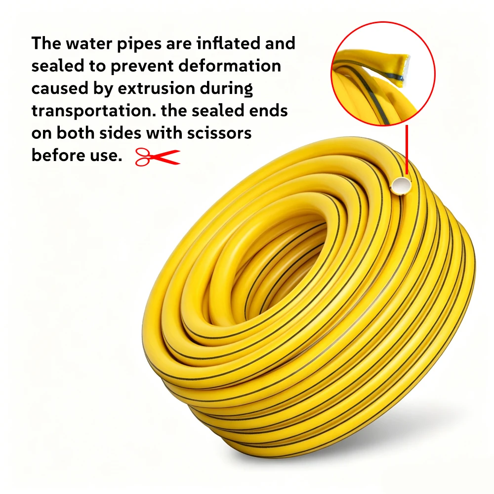 10/20/30m Heavy-Duty Rubber Garden Hose - Scratch & Wear Resistant, Leak-Proof, All-Season for Home, Balcony & Car Washing