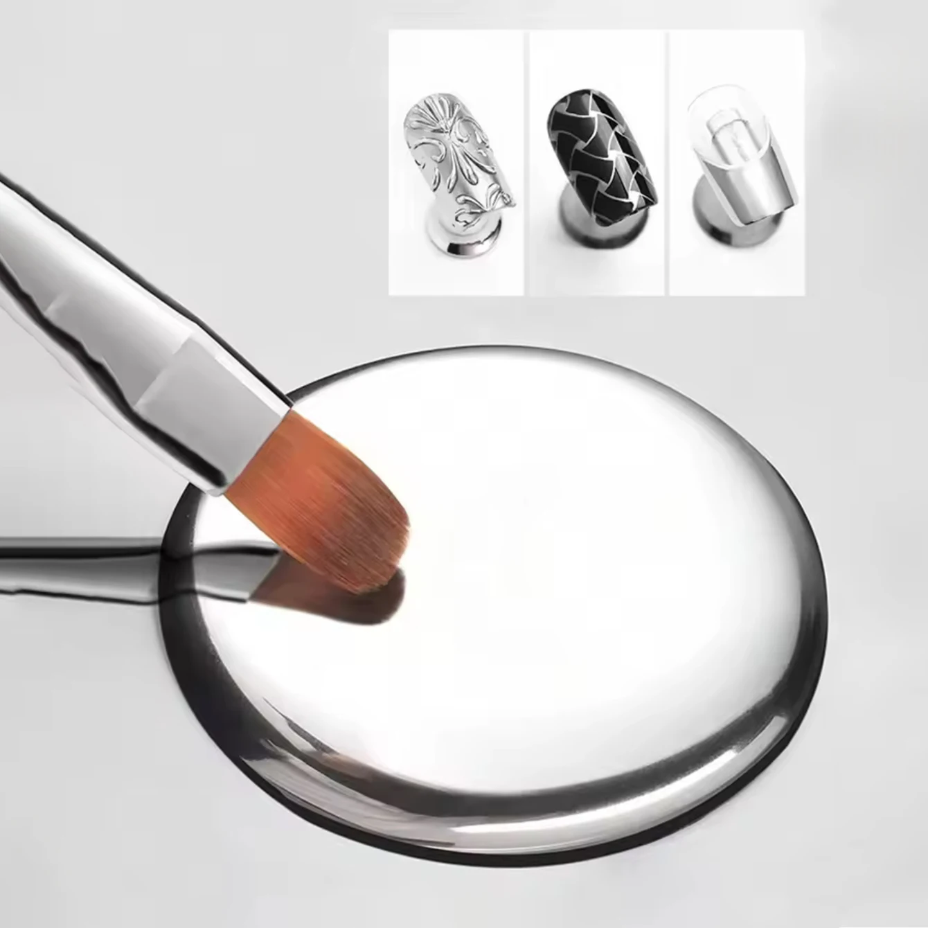MIANEL Mirror Silver Metallic Painting Gel Nail Polish Soak Off Gel Nail Polish Silver Mirror UV Gel For Home Manicure DIY