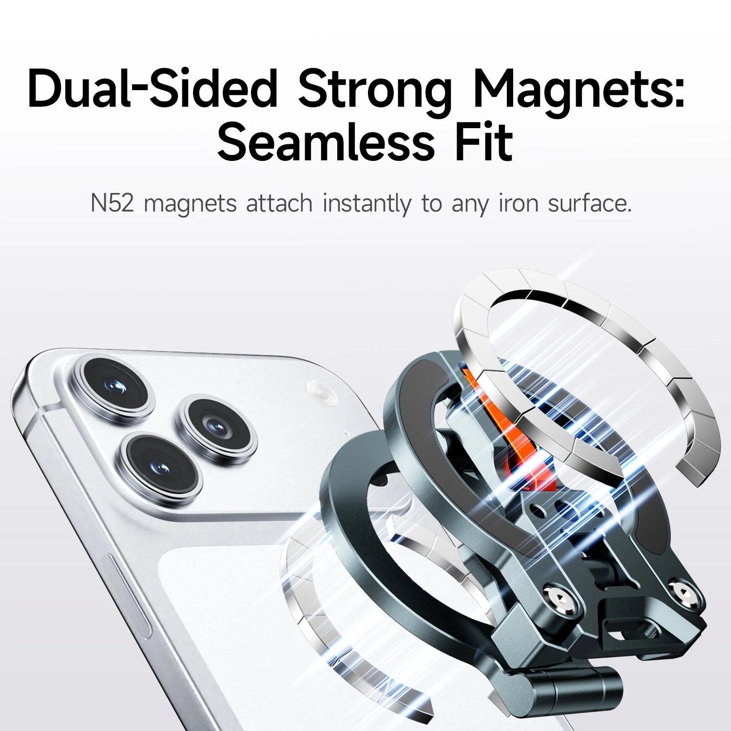 XILETU COBONE Dual-sided Magnetic Phone Stand|Slim Foldable Magsafe 1/4" Mount for iPhone 17-13 Vlog Travel Selfie Live Tripod