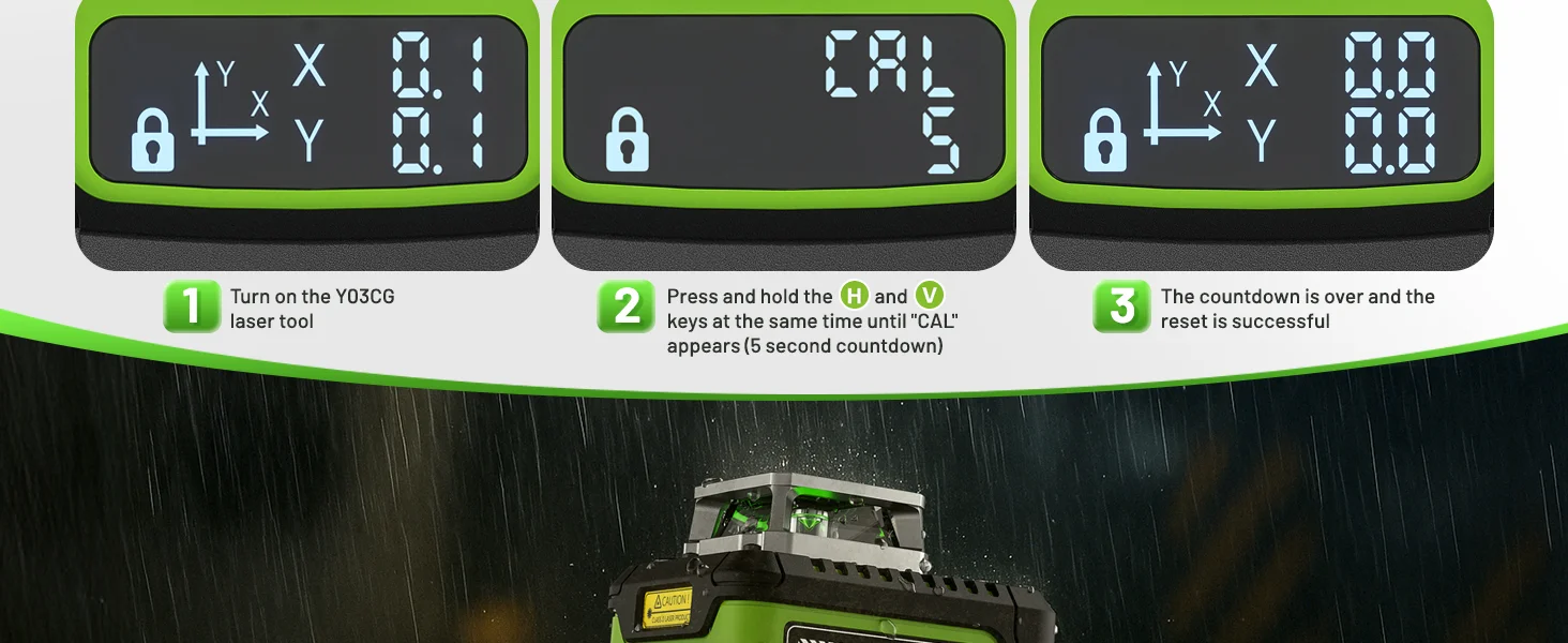 Huepar 3D Laser Level Self Leveling LCD Screen High Brightness Rechargeable Lazer Leveler with Magnetic Bracket Hard Carry Case