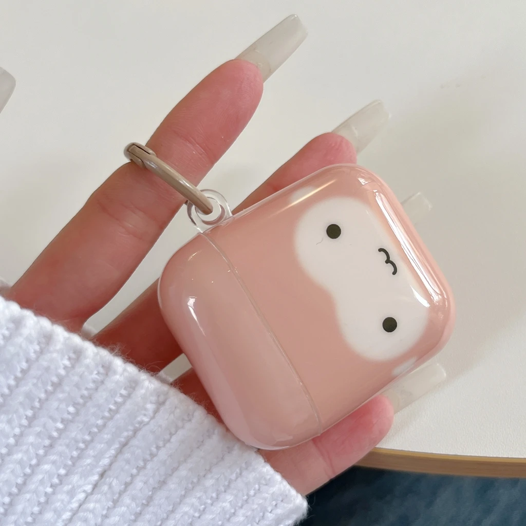 Funng Cute Glasses-wearing Little Animal Glossy Surface Earphones Protective Cover Case for AirPods 1 or 2 3 4 Pro Pro2 Pro3