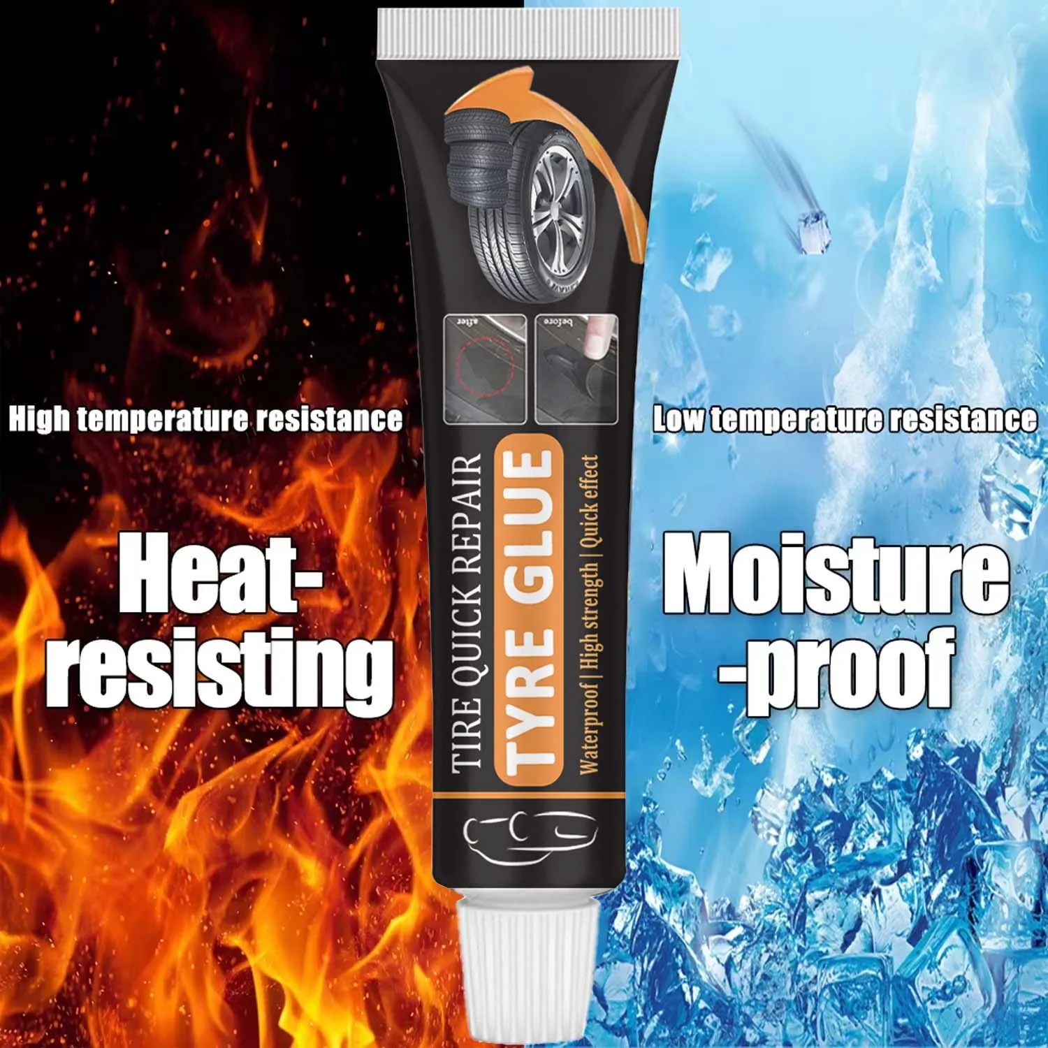 Powerful Quick-drying Rubber Glue For Tire Repair Wear-resistant Non-corrosive Rubber Adhesive Power Tire Repair Tool 2026