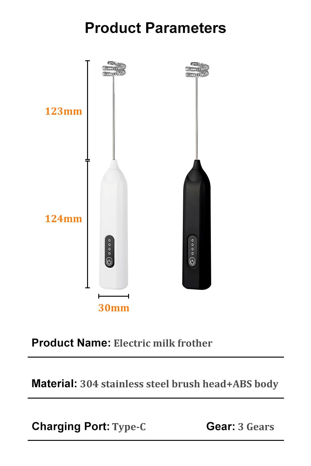 Milk Frother Egg Beater Mini Coffee Whisk Mixer Rechargeable Electric Milk Frother Wireless Milk Foamer Maker Handheld Stirrer