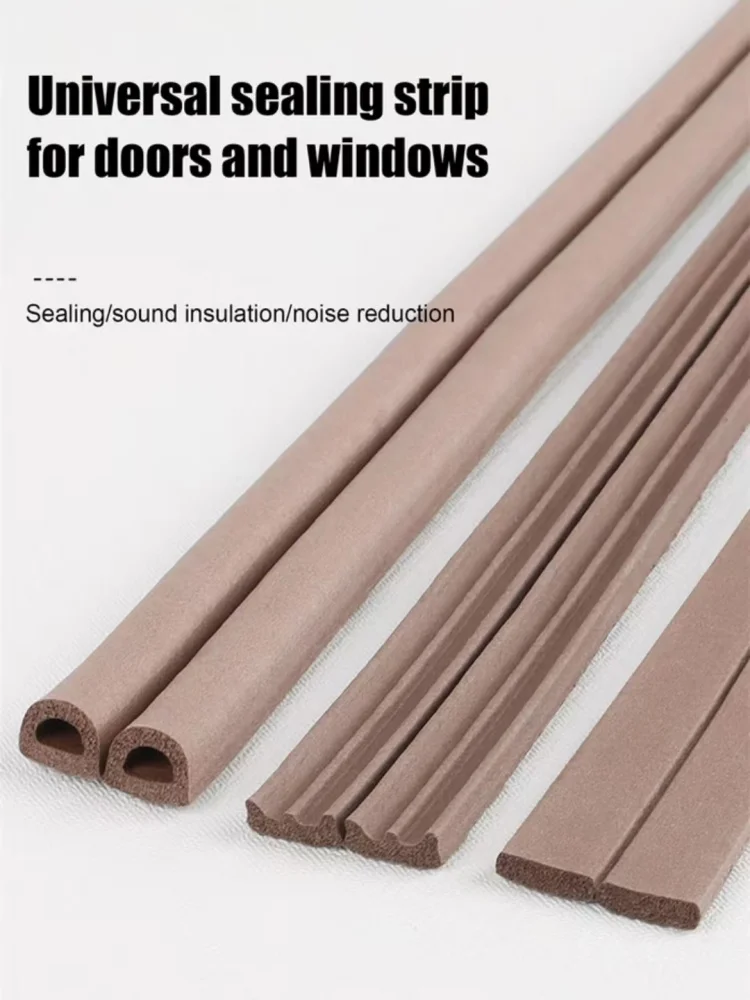 6m/12/24m Door Seal Strip Diep Self-adhesive Draft Stopper Tape Window Weather Stripping Insulation Noise Rubber Sealing Strip