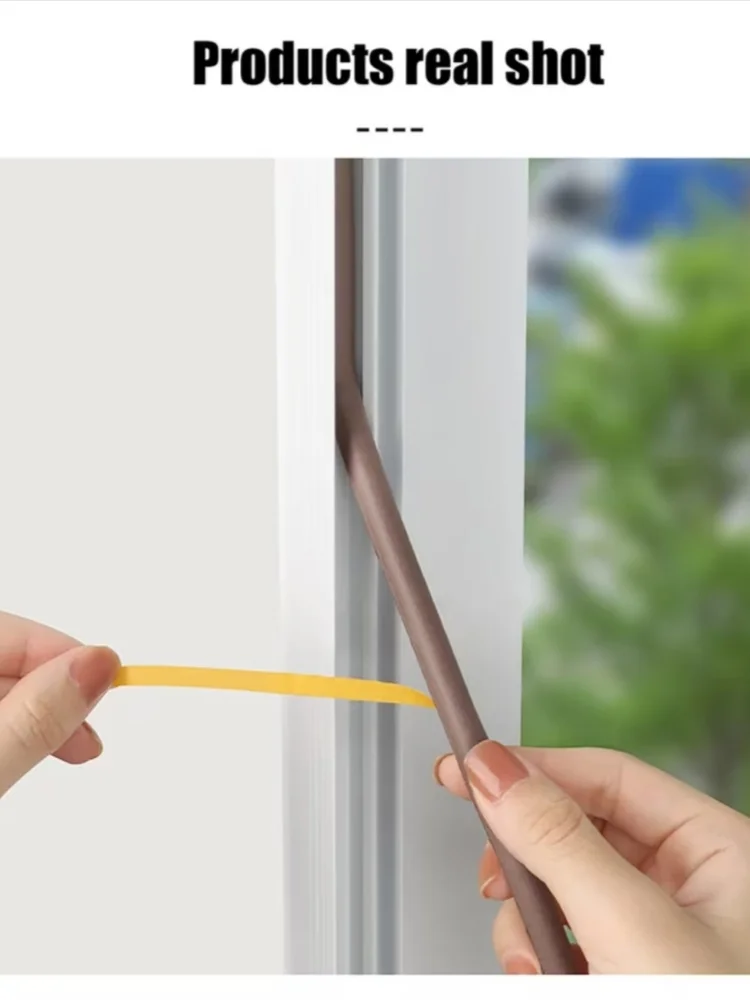 6m/12/24m Door Seal Strip Diep Self-adhesive Draft Stopper Tape Window Weather Stripping Insulation Noise Rubber Sealing Strip