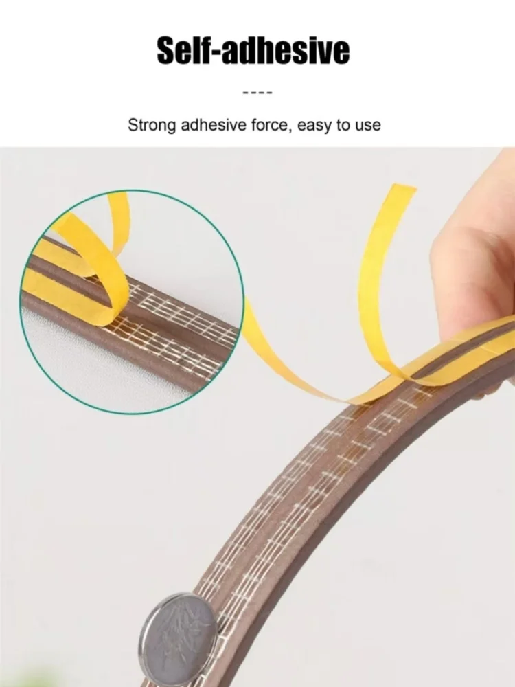 6m/12/24m Door Seal Strip Diep Self-adhesive Draft Stopper Tape Window Weather Stripping Insulation Noise Rubber Sealing Strip