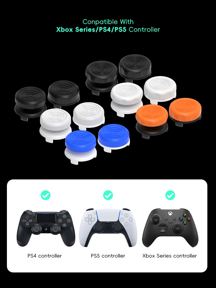 DATA FROG High-Rise Galaxy Thumb Grip Caps For PS4 Controller / For Xbox One Controller Analog Stick Joystick Cover FPS Gaming
