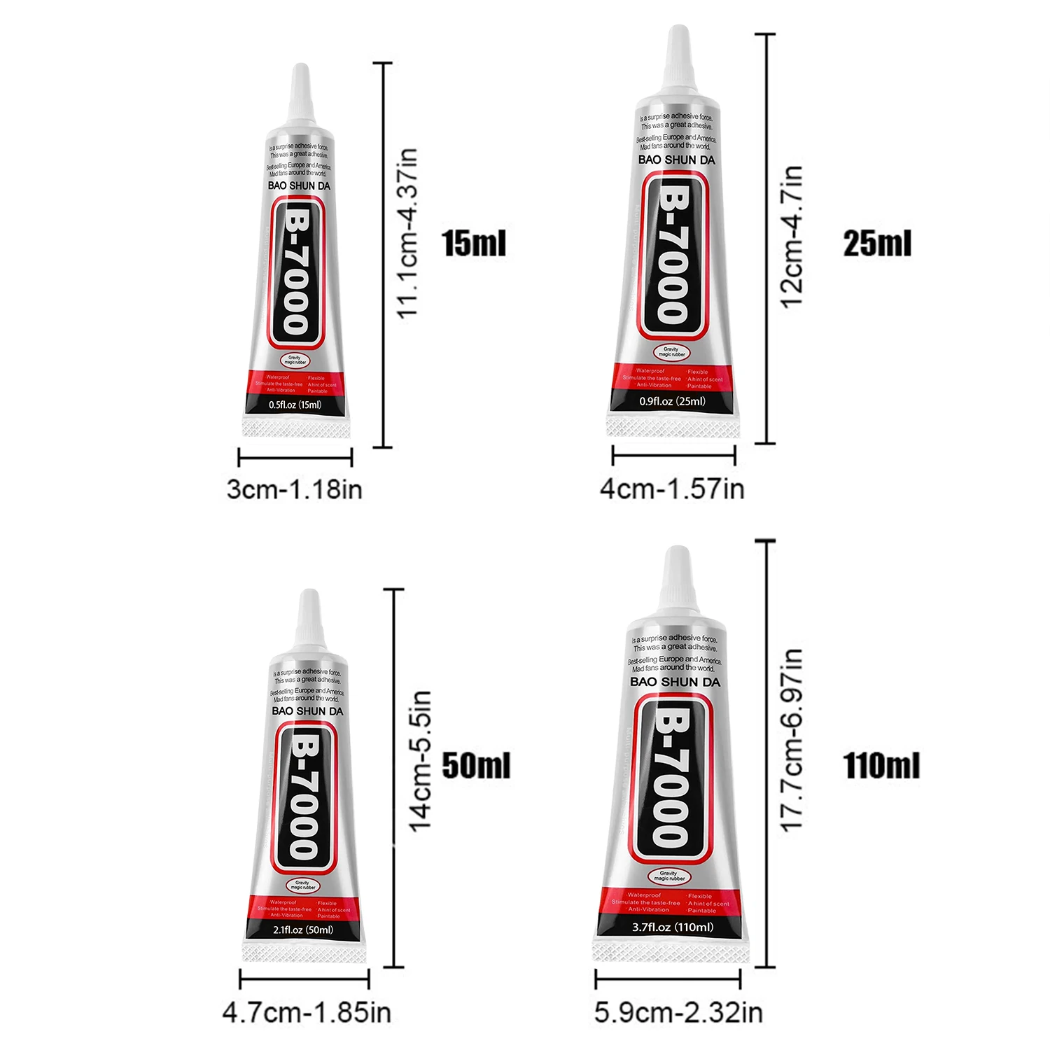 B7000 Mobile Phone Screen High-Strength Waterproof Adhesive With 9 in 1 Mobile Phone Repair Tools Disassemble Repair Set for Phone Screwdriver Combination Skid Multi Function Disassembly Kit .