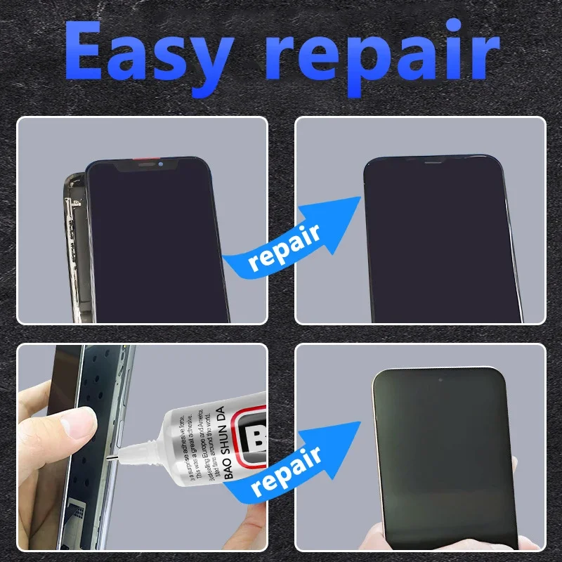 B7000 Mobile Phone Screen High-Strength Waterproof Adhesive With 9 in 1 Mobile Phone Repair Tools Disassemble Repair Set for Phone Screwdriver Combination Skid Multi Function Disassembly Kit .