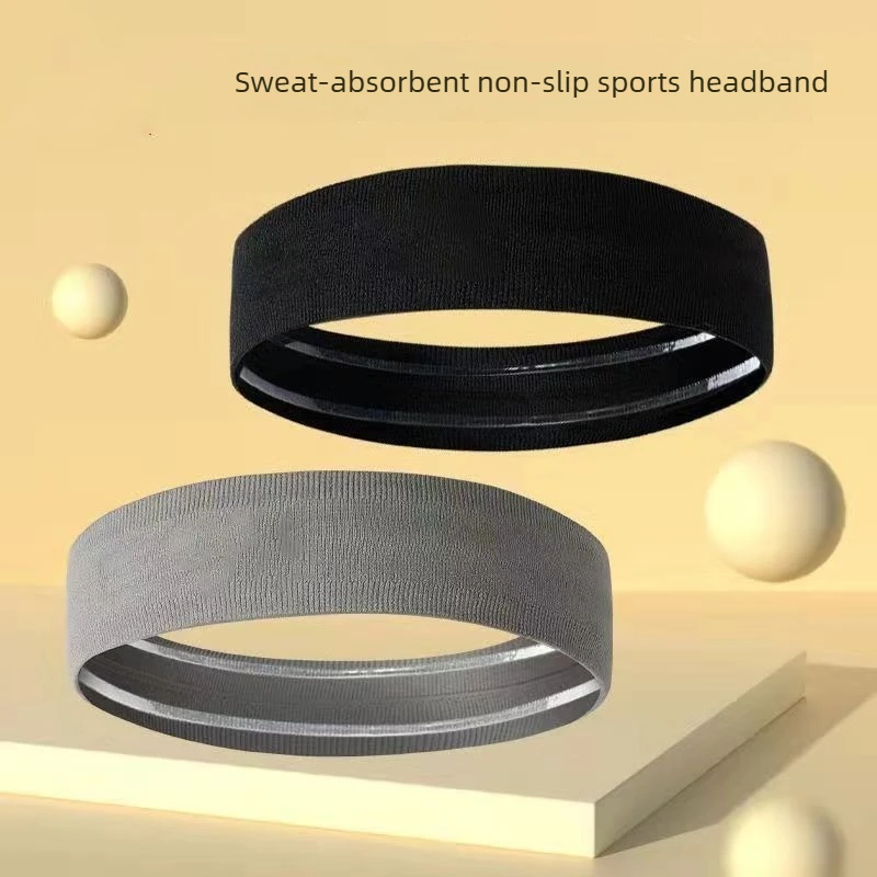 Outdoor Sports Yoga Fitness Running Men's Headband Women's Non-Slip Sweat-Absorbent Breathable Hairband for Training