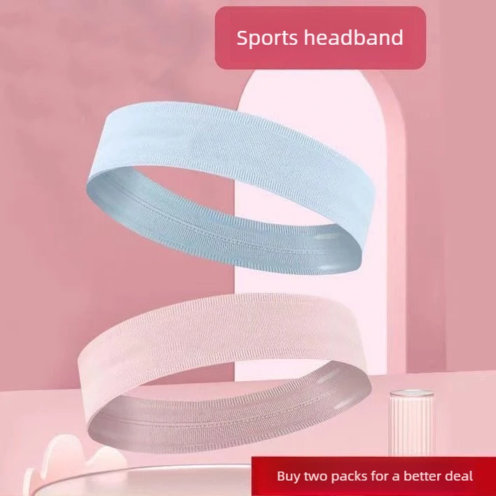 Outdoor Sports Yoga Fitness Running Men's Headband Women's Non-Slip Sweat-Absorbent Breathable Hairband for Training