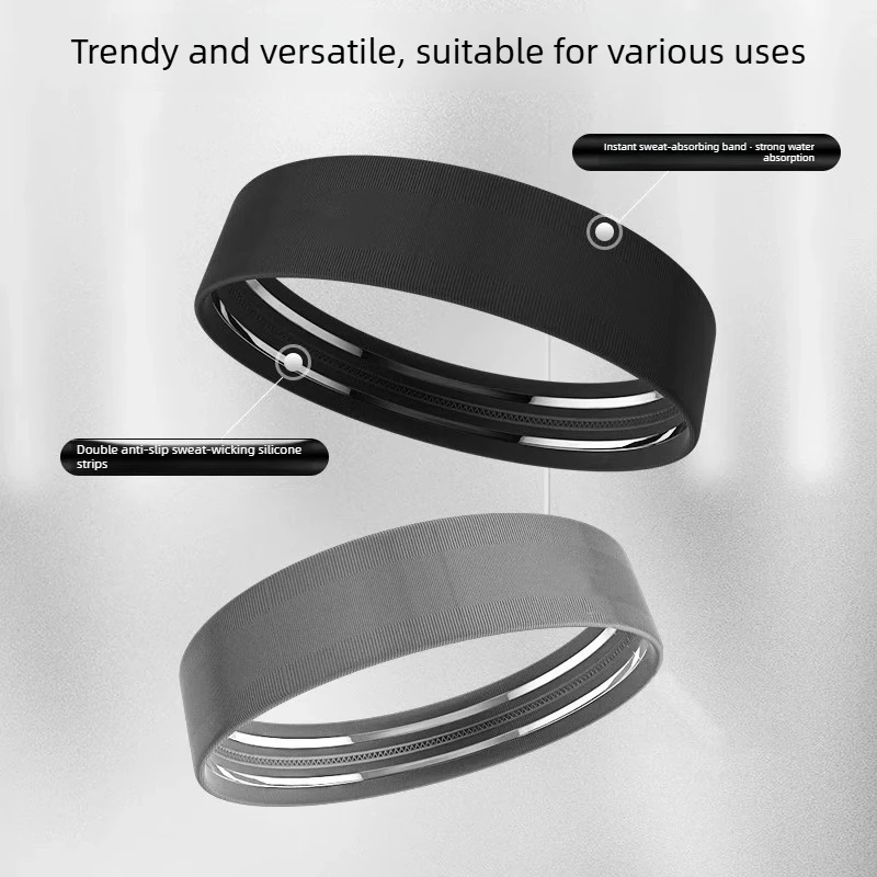 Outdoor Sports Yoga Fitness Running Men's Headband Women's Non-Slip Sweat-Absorbent Breathable Hairband for Training