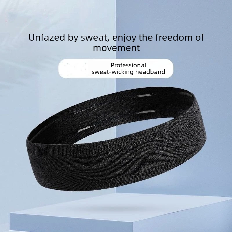 Outdoor Sports Yoga Fitness Running Men's Headband Women's Non-Slip Sweat-Absorbent Breathable Hairband for Training