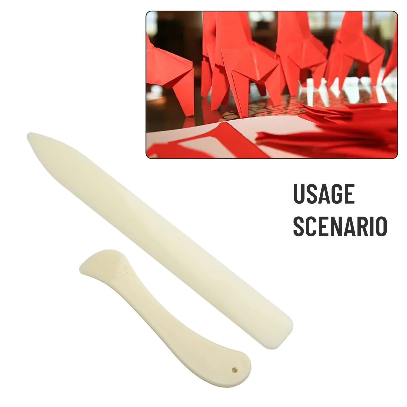 2PCS Leather Working Tool Bone Folder For Leather Craft Scoring Folding Creasing Edges Paper Plastic Handmade Sewing Tools Part