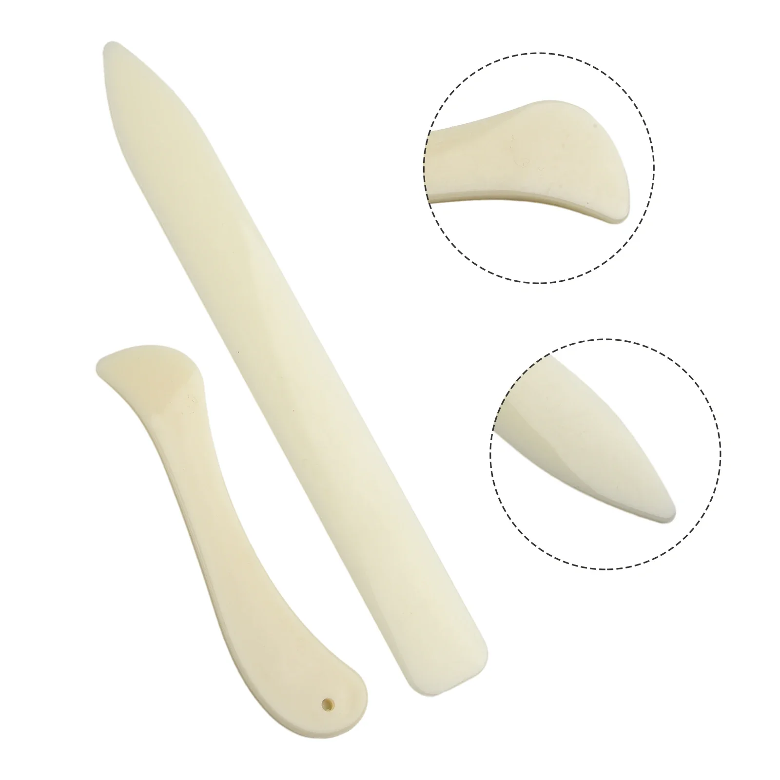 2PCS Leather Working Tool Bone Folder For Leather Craft Scoring Folding Creasing Edges Paper Plastic Handmade Sewing Tools Part