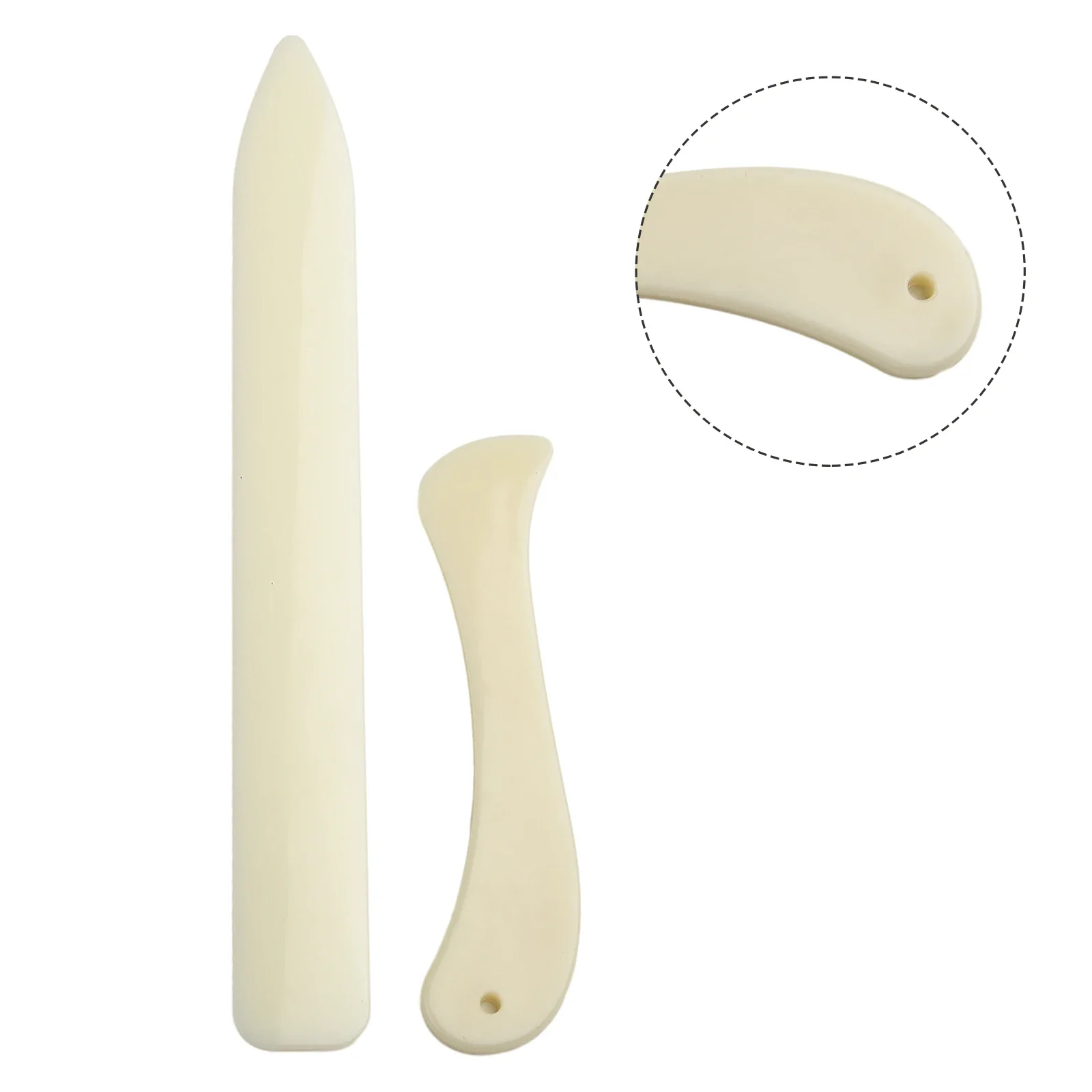 2PCS Leather Working Tool Bone Folder For Leather Craft Scoring Folding Creasing Edges Paper Plastic Handmade Sewing Tools Part
