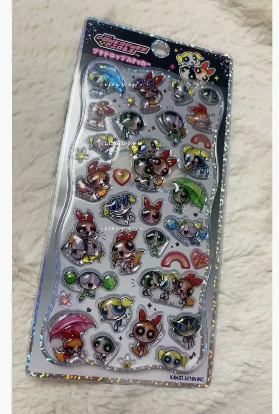 Kawaii The Powerpuff Girls Stickers Cartoon Creative Phone Case Transparent Sticker Hand Account Material Friend Birthday Gift