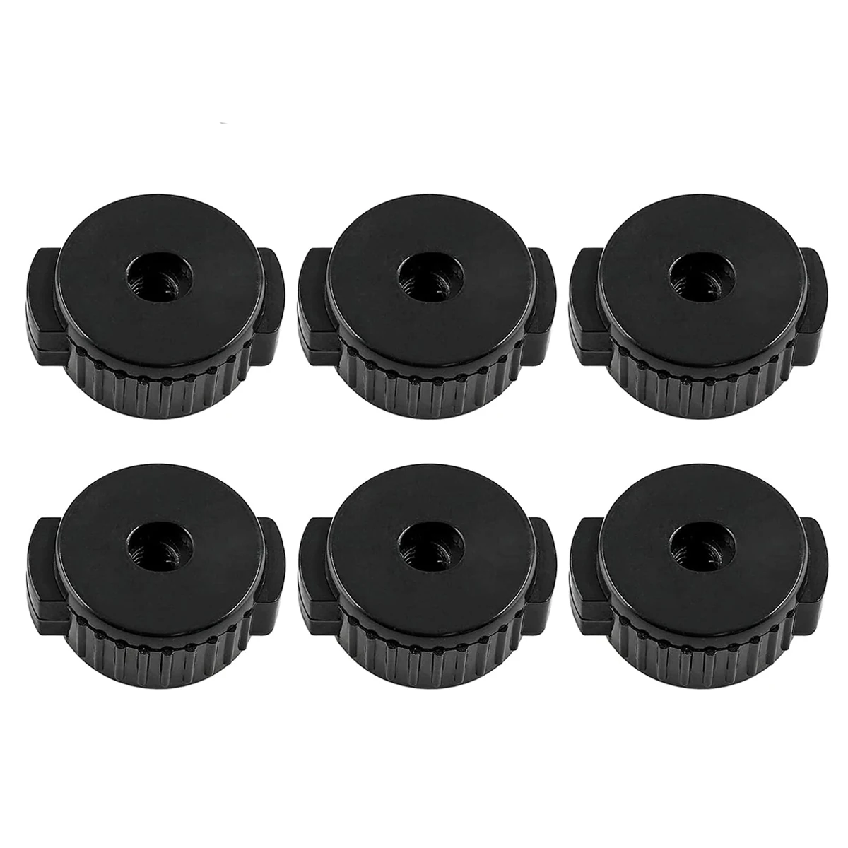 Miwayer 6/12Pcs Quick Release Universal Cymbal Nuts, 8mm Black Plastic Quick-Change Cymbal Toppers for Percussion Accessories