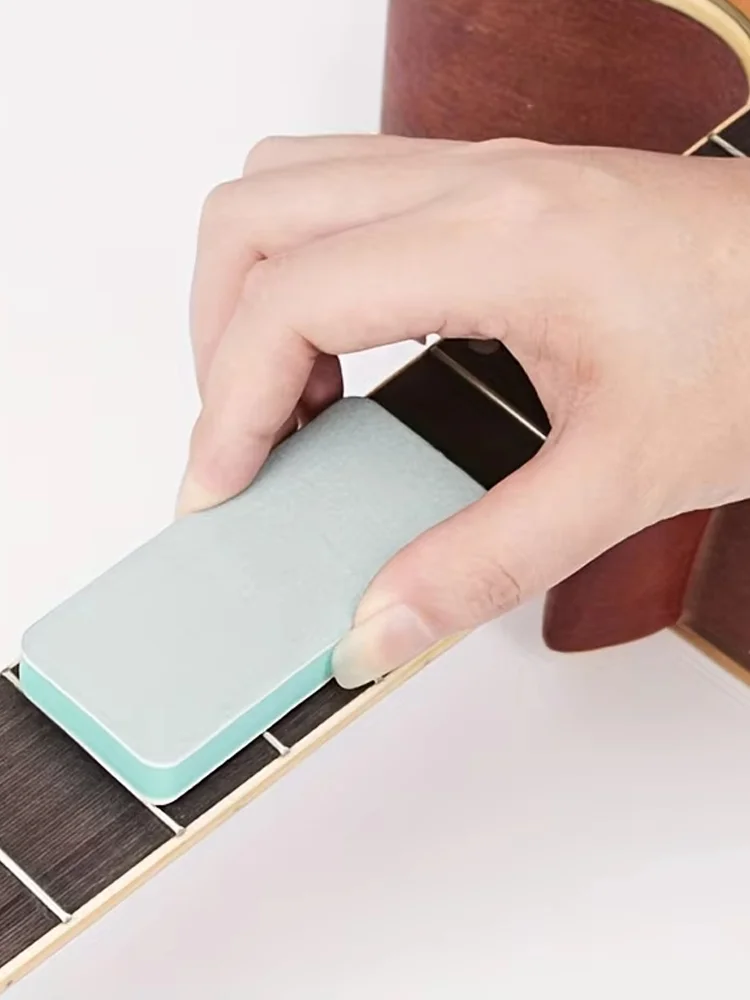 Miwayer 2/4 Pcs Double-Sided 1000 Grit Sanding Block for Guitar Fretboard Polishing Care - Fret Cleaning Tool