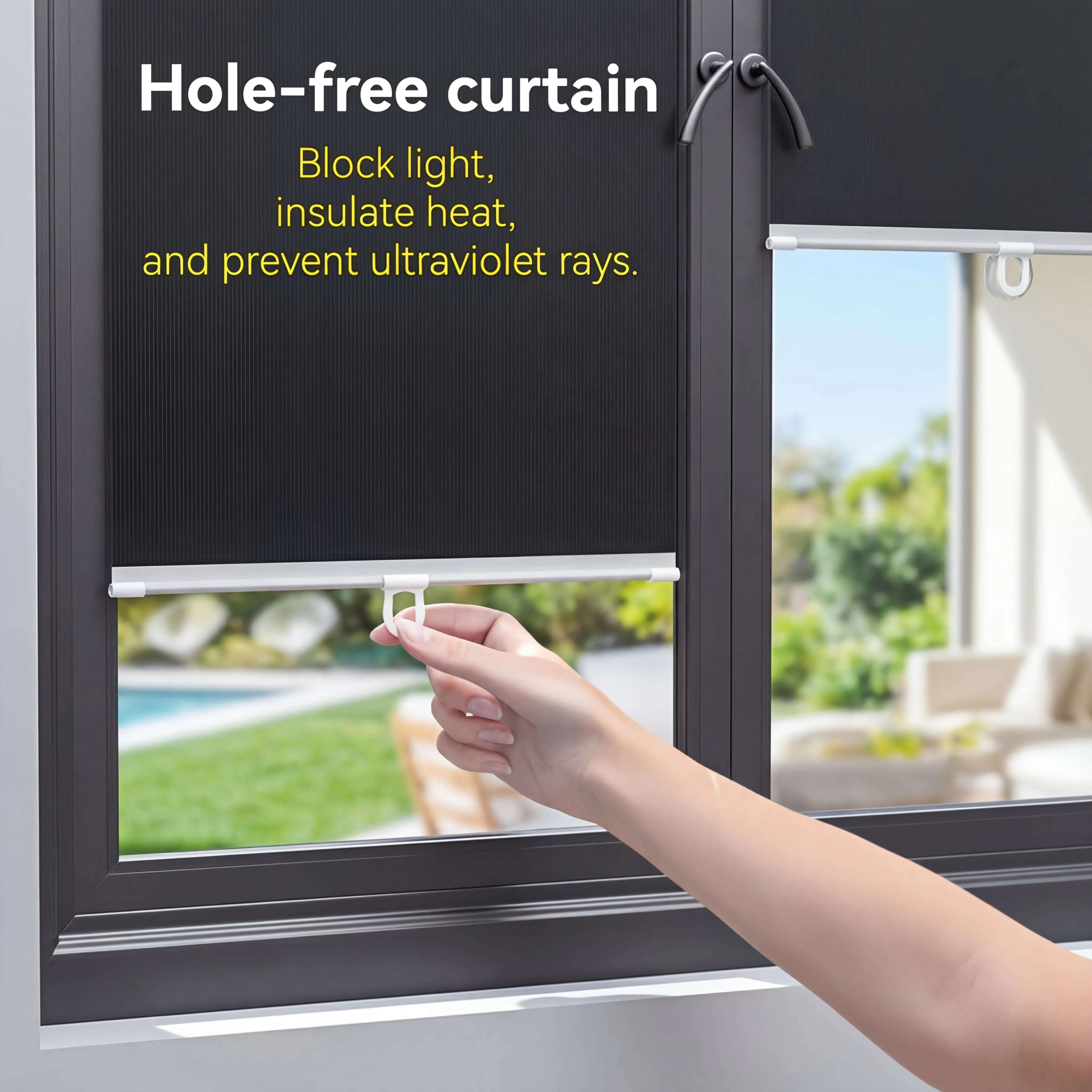 2PCS Home Window Sunshade, Heat-resistant and Sun Resistant, Extendable with Suction Cup Installation Simple and Easy To Operate