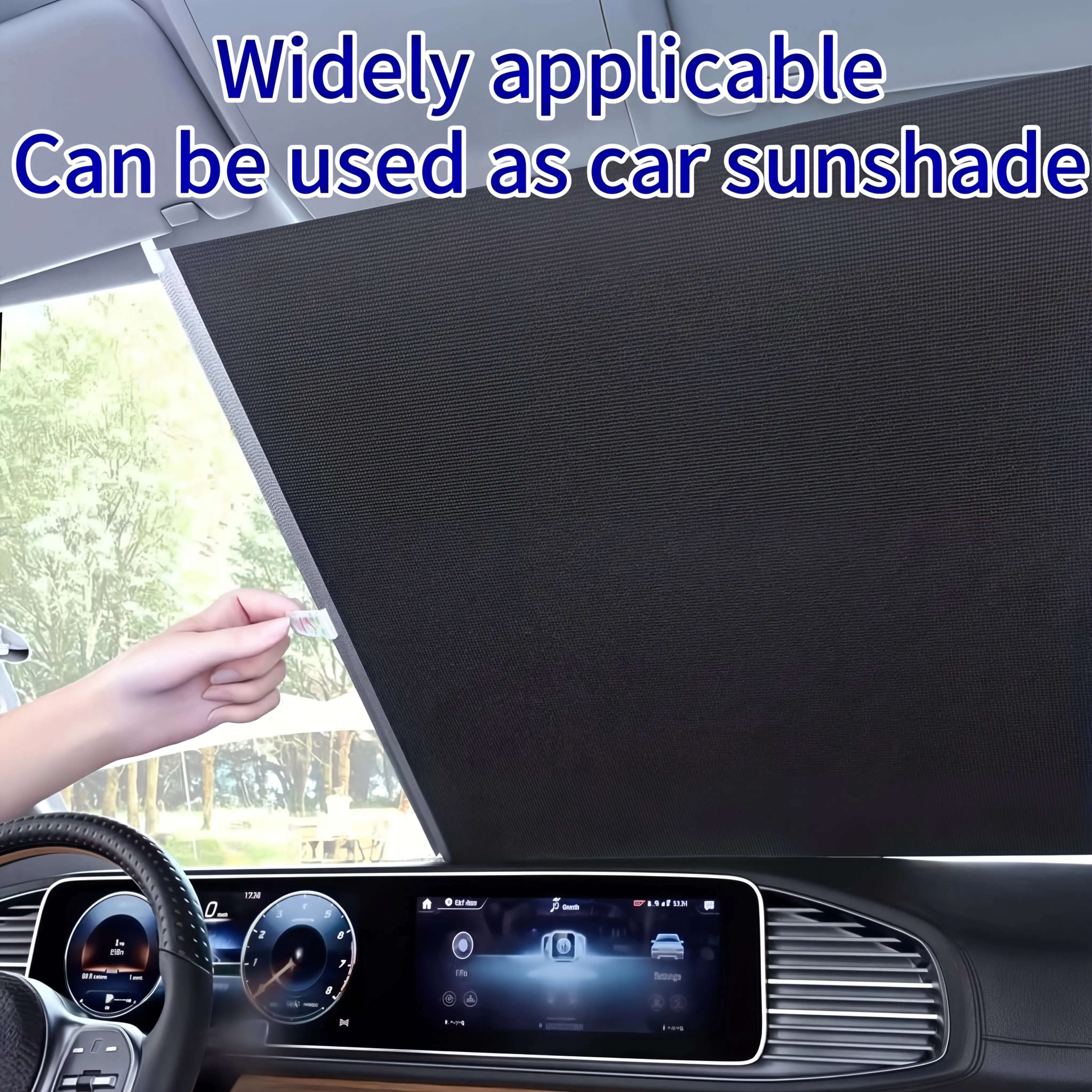 2PCS Home Window Sunshade, Heat-resistant and Sun Resistant, Extendable with Suction Cup Installation Simple and Easy To Operate