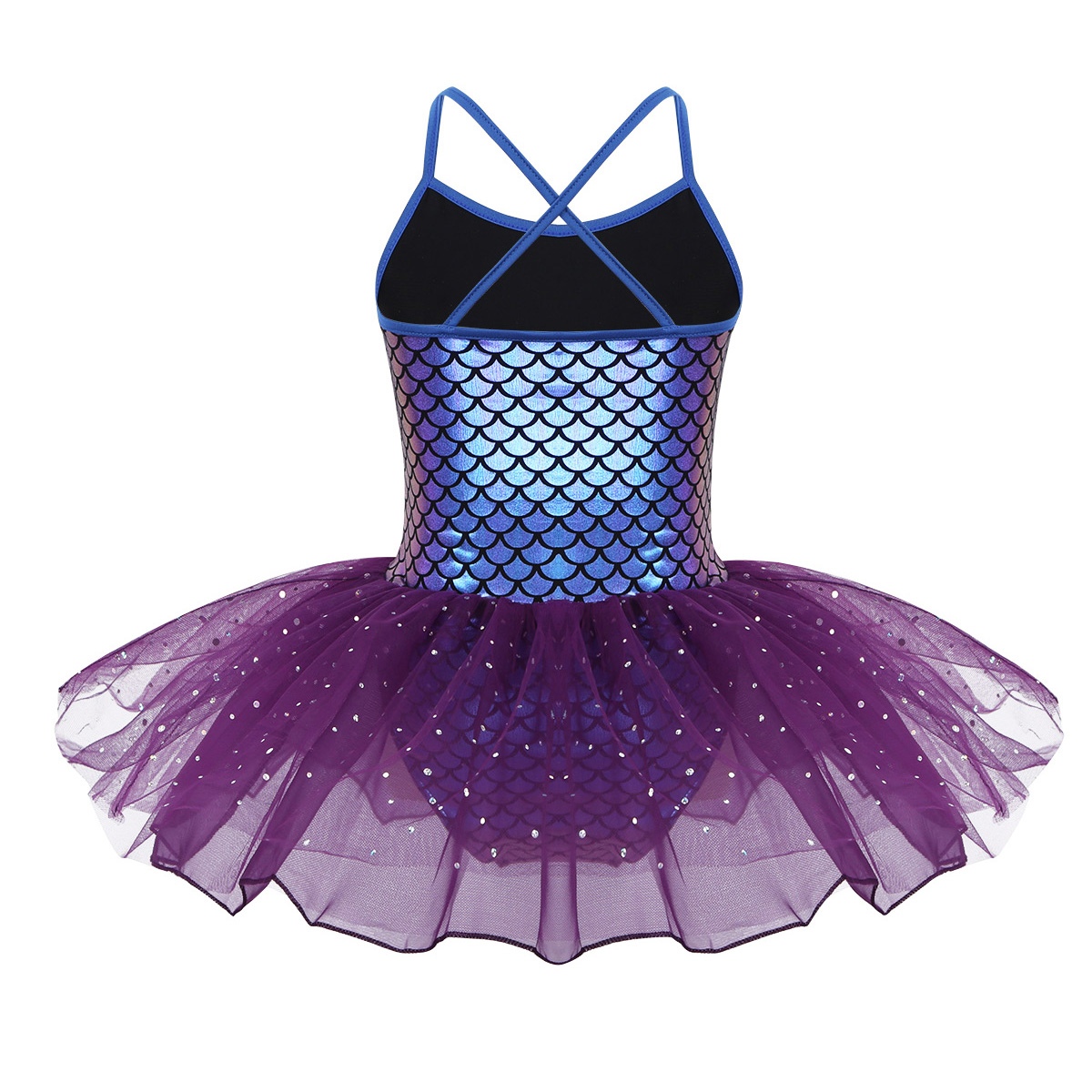 Kids Girls Ballerina Fairy Prom Party Costume Kids Sequined Mermaid Dance Dress Dancewear Gymnastic Leotard Ballet Tutu Dress