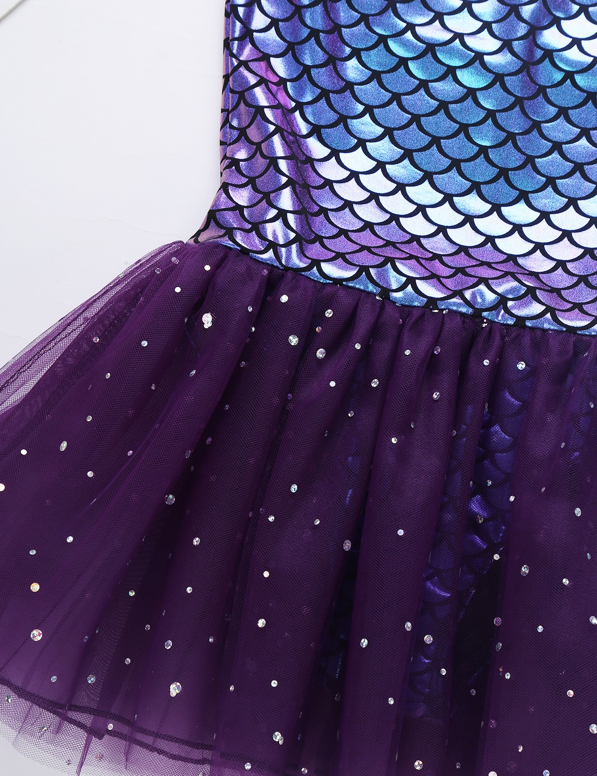 Kids Girls Ballerina Fairy Prom Party Costume Kids Sequined Mermaid Dance Dress Dancewear Gymnastic Leotard Ballet Tutu Dress