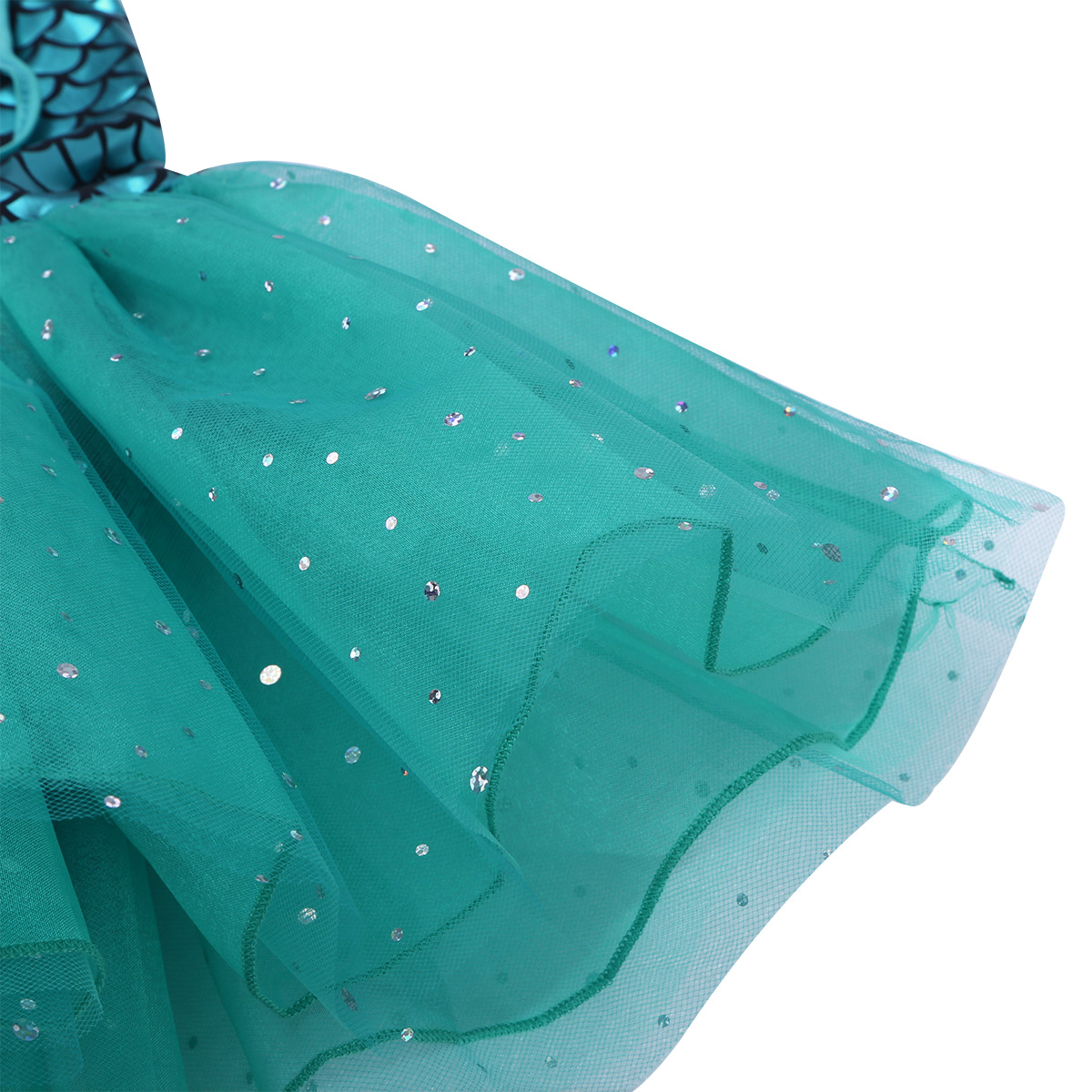Kids Girls Ballerina Fairy Prom Party Costume Kids Sequined Mermaid Dance Dress Dancewear Gymnastic Leotard Ballet Tutu Dress