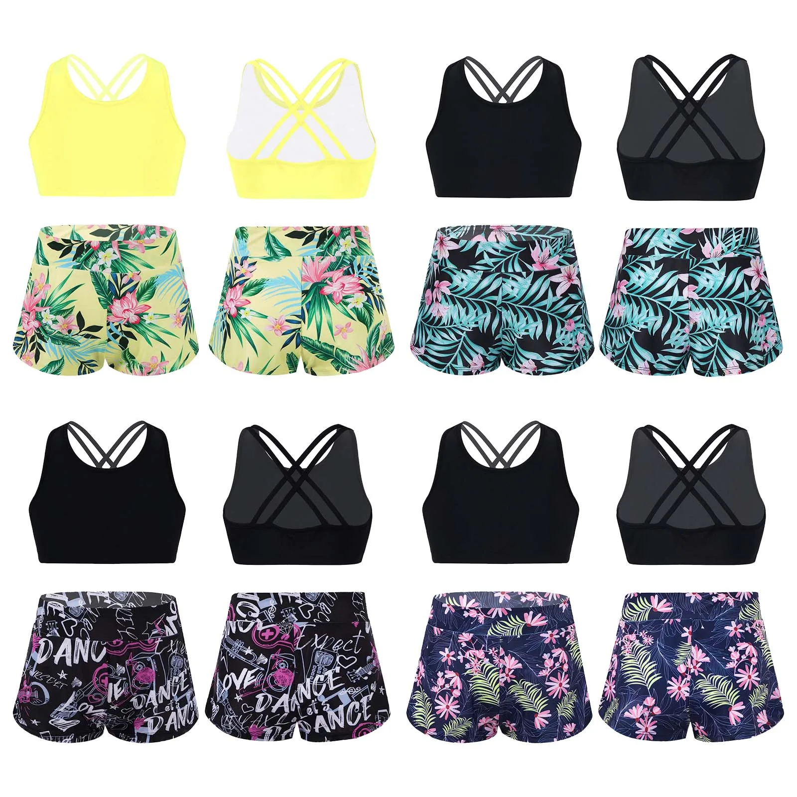 Kid Girls Children Swimsuits Swimwear Outfits Floral Printed Swimwear Swimming Bikini Bathing Suits Beachwear Summer Holiday Set