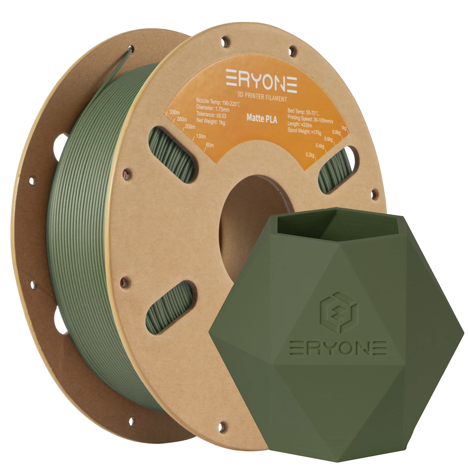 ERYONE 1/3/5/10KG New Matte PLA Filament Spool 1.75mm High Quality For 3D Printer New Arrival Overseas Warehouse