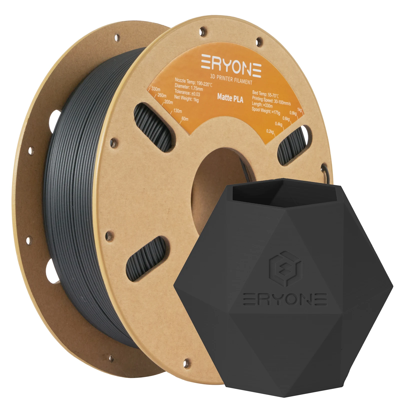 ERYONE 1/3/5/10KG New Matte PLA Filament Spool 1.75mm High Quality For 3D Printer New Arrival Overseas Warehouse