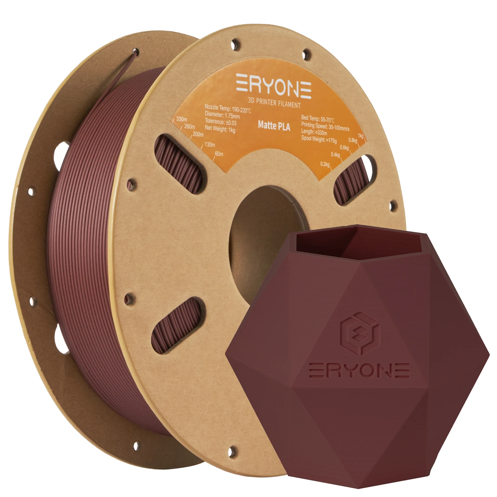 ERYONE 1/3/5/10KG New Matte PLA Filament Spool 1.75mm High Quality For 3D Printer New Arrival Overseas Warehouse