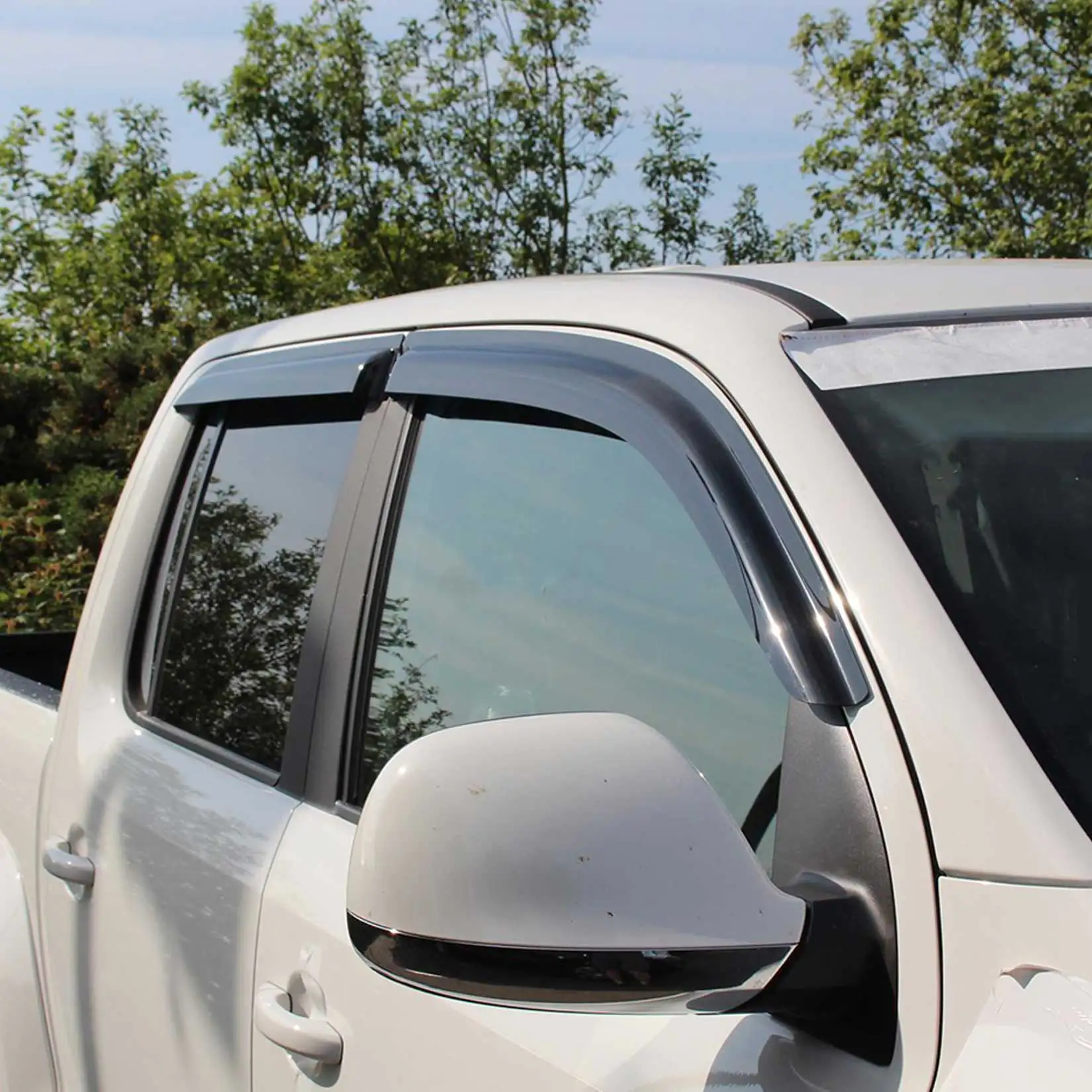 Window Deflector Window Visor For Volkswagen Amarok 2009-2022 Smoke Black Sun Rain Guards Weathershield Car Exterior Accessories
