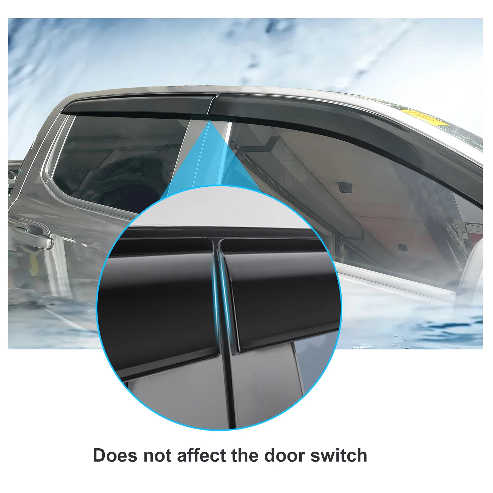 Window Deflector Window Visor For Volkswagen Amarok 2009-2022 Smoke Black Sun Rain Guards Weathershield Car Exterior Accessories