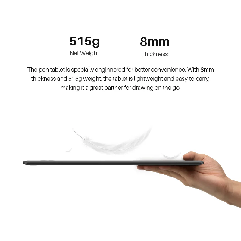 HUION Inspiroy H610X Graphics Tablets 10x6.25inches Graphic Drawing Tablet Digital Graffiti Tablets 8192 Level Medium-Size Panel