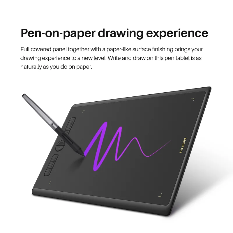 HUION Inspiroy H610X Graphics Tablets 10x6.25inches Graphic Drawing Tablet Digital Graffiti Tablets 8192 Level Medium-Size Panel