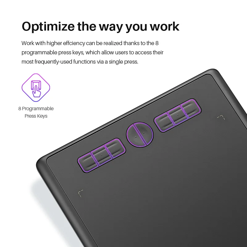 HUION Inspiroy H610X Graphics Tablets 10x6.25inches Graphic Drawing Tablet Digital Graffiti Tablets 8192 Level Medium-Size Panel