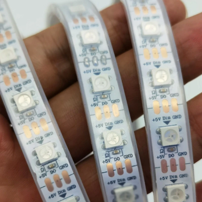 LED Strips WS2812B DC5V ws2812 IC RGB Individually Addressable Led Strip Light Waterproof Diode Flexible Neon Led Tape Lamp