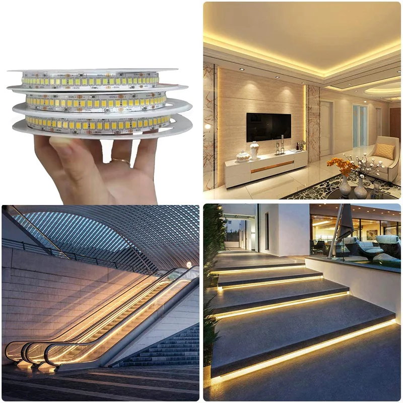 5m 1200 LEDS 2835 Bande LED 12V 24V Lights Strip Flexible Llight 240 Led/m LED Strip White Warm White