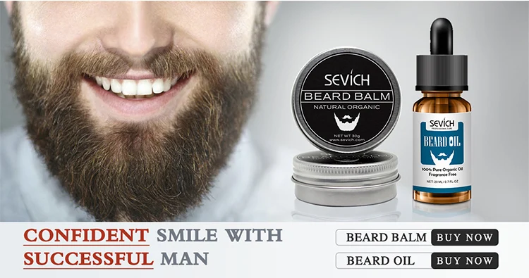 Sevich Natural Beard Balm Professional Conditioner Products Beard Care 60g Beard Organic Moustache Wax For Beard Smooth Styling