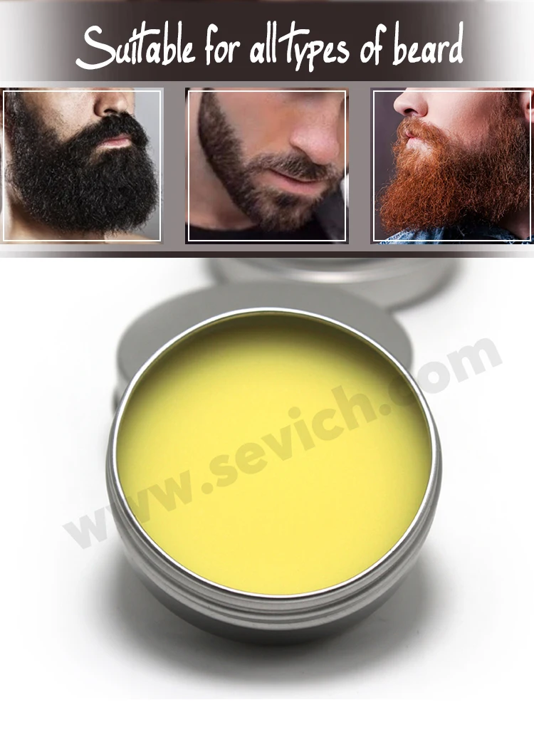 Sevich Natural Beard Balm Professional Conditioner Products Beard Care 60g Beard Organic Moustache Wax For Beard Smooth Styling
