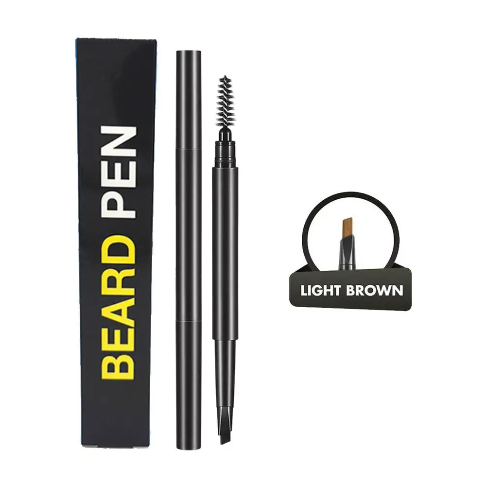Beard Pen Beard Filler Pencil and Brush Male Mustache Repair Shape Effective Enhance Facial Hair