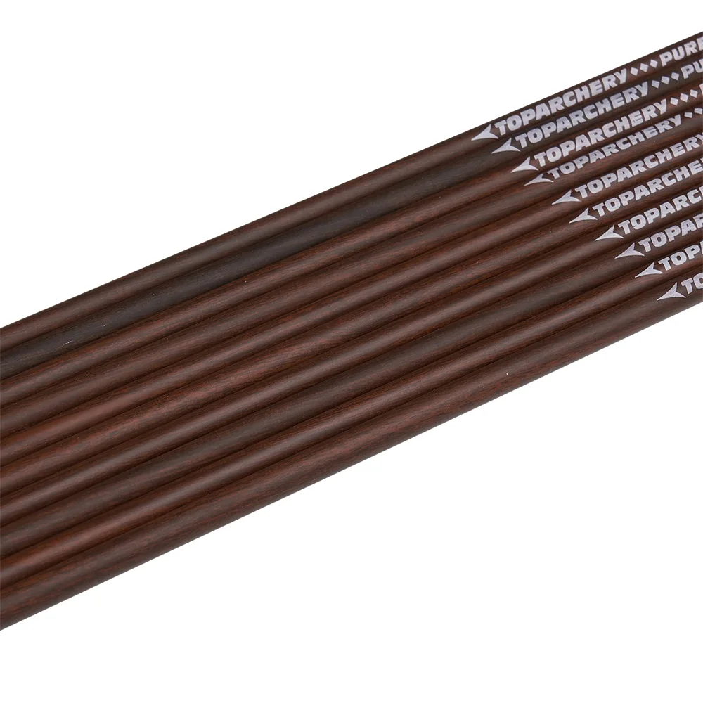 6/12/24pcs Pure Carbon Arrow Shaft Spine 300 350 400 500 600 ID 6.2 mm for Outdoor Hunting Shooting Recurve Compund Bow