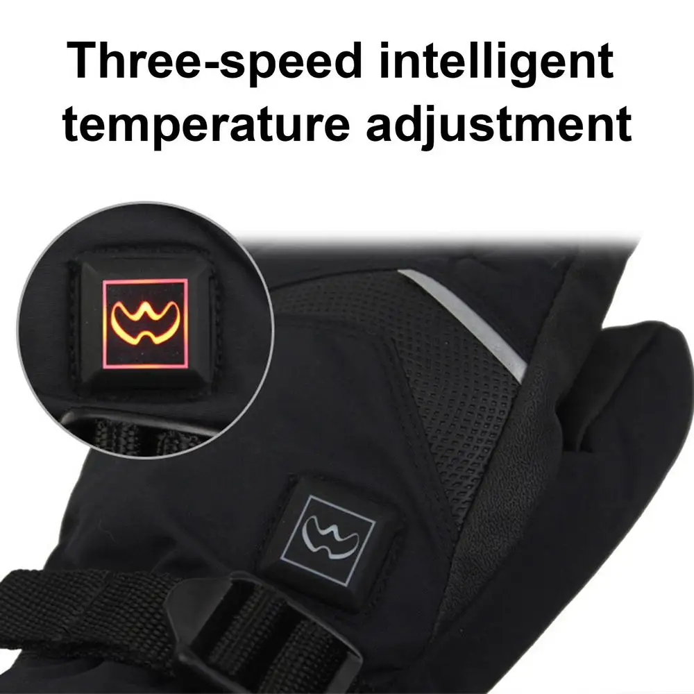 Heated Gloves Electric Heated Ski Gloves With 2 Battery Packs Waterproof Rechargeable Heating Gloves Warmer Mitten Gloves Ch