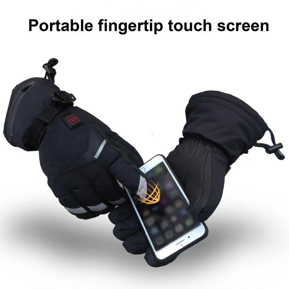 Heated Gloves Electric Heated Ski Gloves With 2 Battery Packs Waterproof Rechargeable Heating Gloves Warmer Mitten Gloves Ch
